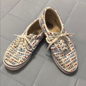 Vans I Love Vans White and Blue Sneakers‎